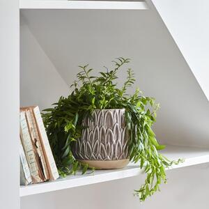 Arles Leaf Embossed Plant Pot