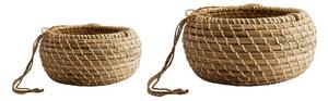 Set of 2 Seagrass Hanging Plant Pots