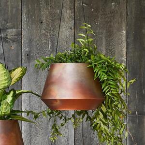 Soho Aged Leather Strap Hanging Plant Pot