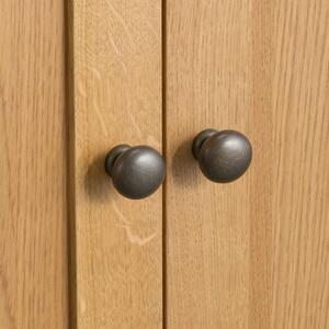 Chunky Oak Solid Wood 2 Doors Cupboard