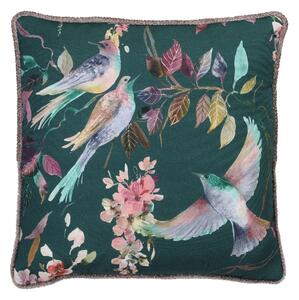 Linda Barker Wisteria 45cm x 45cm Filled Cushion Autumn Green