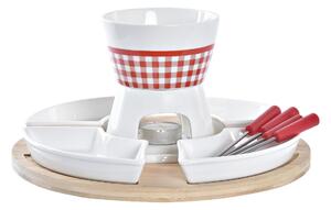 Fondue DKD Home Decor Red 26,5 x 26,5 x 1,5 cm (10 pcs)