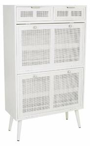 Shoe cupboard Alexandra House Living White 32 x 120 x 70 cm Grille