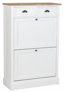 Shoe cupboard Alexandra House Living White Brown 33 x 120 x 80 cm