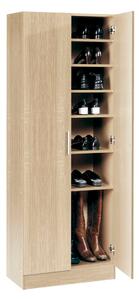 Shoe cupboard Alexandra House Living Light brown 59 x 171 x 35 cm 2 doors 7 Shelves