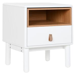 Nightstand Home ESPRIT White Natural Polyurethane MDF Wood 48 x 40 x 55 cm