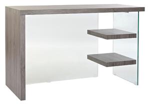 Desk DKD Home Decor Grey Transparent Crystal MDF Wood 120 x 50 x 76 cm