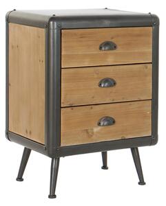 Nightstand DKD Home Decor Fir Metal Wood (51 x 40 x 70 cm)