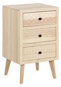 Nightstand MARIE Natural Aspen wood 42 x 40 x 70 cm