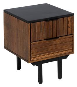 Nightstand ABNER Brown Black Iron Mango wood 40 x 40 x 50 cm