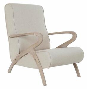 Armchair DKD Home Decor Fir Beige Polyester (57 x 55 x 85 cm)