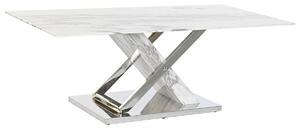 Centre Table DKD Home Decor White Silver Crystal Steel 120 x 60 x 42 cm