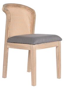 Dining Chair DKD Home Decor Fir Polyester Dark grey (46 x 61 x 86 cm)