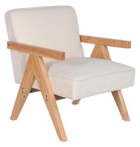 Armchair DKD Home Decor White Polyester Wood 64 x 66 x 79 cm