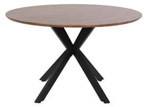 Dining Table Home ESPRIT Brown Black Iron MDF Wood 120 x 120 x 75 cm