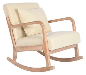 Rocking Chair Home ESPRIT White Natural Rubber wood 66 x 88 x 78 cm