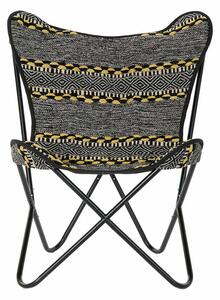 Armchair DKD Home Decor Yellow White Black Multicolour Iron 74 x 65 x 90 cm