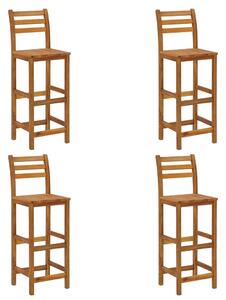 Bar Stools 4 pcs Solid Acacia Wood