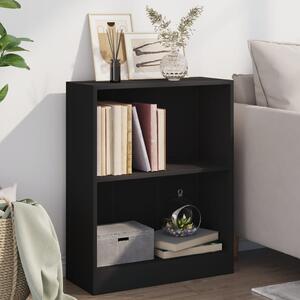 Bookshelf Black 60x24x76 cm Engineered Wood