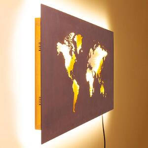 KARE Map LED wall light with cable and plug