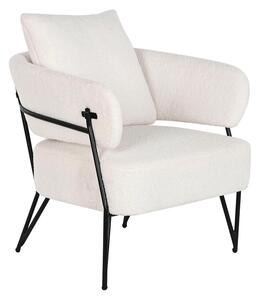 Armchair DKD Home Decor White Polyester Metal 70 x 67 x 86 cm