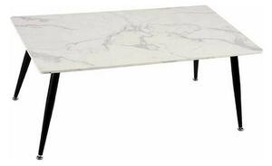 Centre Table White Black Marble Metal Melamin MDF Wood 60 x 110 x 45 cm