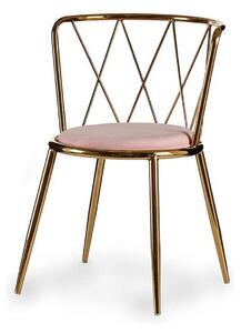 Chair Golden Pink Rhombus 50,5 x 73 x 51 cm