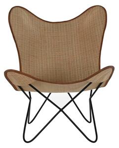 Chair DKD Home Decor Metal Rattan (74 x 78 x 92 cm)