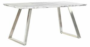 Dining Table DKD Home Decor Steel White 160 x 90 x 76 cm MDF Wood