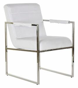 Chair DKD Home Decor Polyester Steel White (56 x 68 x 92 cm)