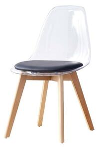 Dining Chair DKD Home Decor Black Multicolour Natural 30 x 40 cm 54 x 47 x 81 cm