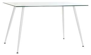 Dining Table DKD Home Decor Crystal Metal White (135 x 75 x 75 cm)