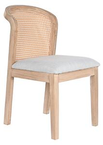 Dining Chair DKD Home Decor Fir Polyester Light grey (46 x 61 x 86 cm)