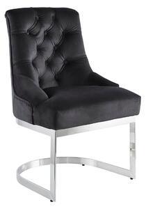 Dining Chair DKD Home Decor Black Silver 60 x 58 x 93 cm