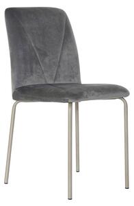 Dining Chair DKD Home Decor Grey Metal Polyester (44 x 46 x 90 cm)