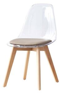 Dining Chair DKD Home Decor Beige Wood Polycarbonate 54 x 47 x 81 cm