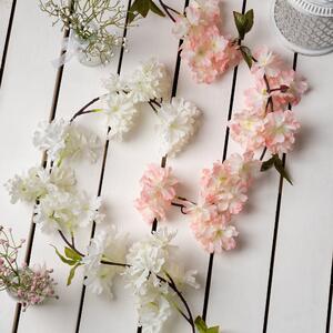 Set of 2 Artificial Cherry Blossom Garlands White and Pink