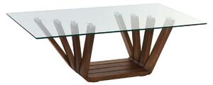 Centre Table DKD Home Decor Crystal Walnut Aluminium 130 x 70 x 42 cm