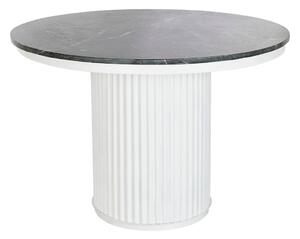 Dining Table DKD Home Decor White Black Copper Metal Marble 110 x 110 x 76 cm