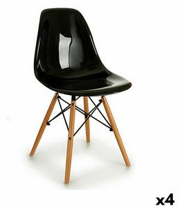 Dining Chair Kirk Black 53 x 82 x 47 cm (4 Units)