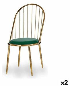 Chair Bars Green Golden 48 x 95,5 x 48 cm (2 Units)