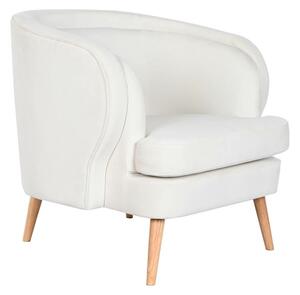 Armchair DKD Home Decor White Natural Wood 91 x 80 x 78 cm