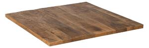 Table top Squared Beige Mango wood 80 x 80 x 3 cm