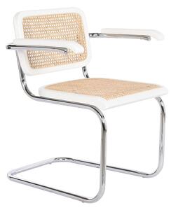 Floor chair DKD Home Decor White Silver Natural 65,5 x 62 x 79 cm