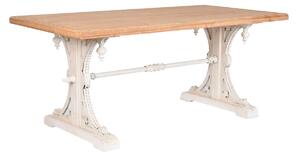 Dining Table Home ESPRIT White Natural Fir MDF Wood 180 x 90 x 76 cm