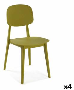 Chair Versa Mustard 39,5 x 80 x 41,5 cm (4 Units)