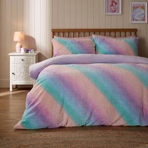 Pastel Ombre Fleece Duvet Cover and Pillowcase Set