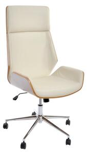 Office Chair DKD Home Decor Brown Cream Silver 60 x 65,5 x 118 cm