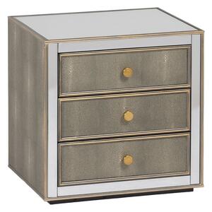 Nightstand CHLOE Golden Mirror Crystal MDF Wood 51 x 41 x 51 cm