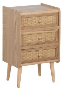 Nightstand SAMIR Natural Paolownia wood 40 x 30 x 66 cm